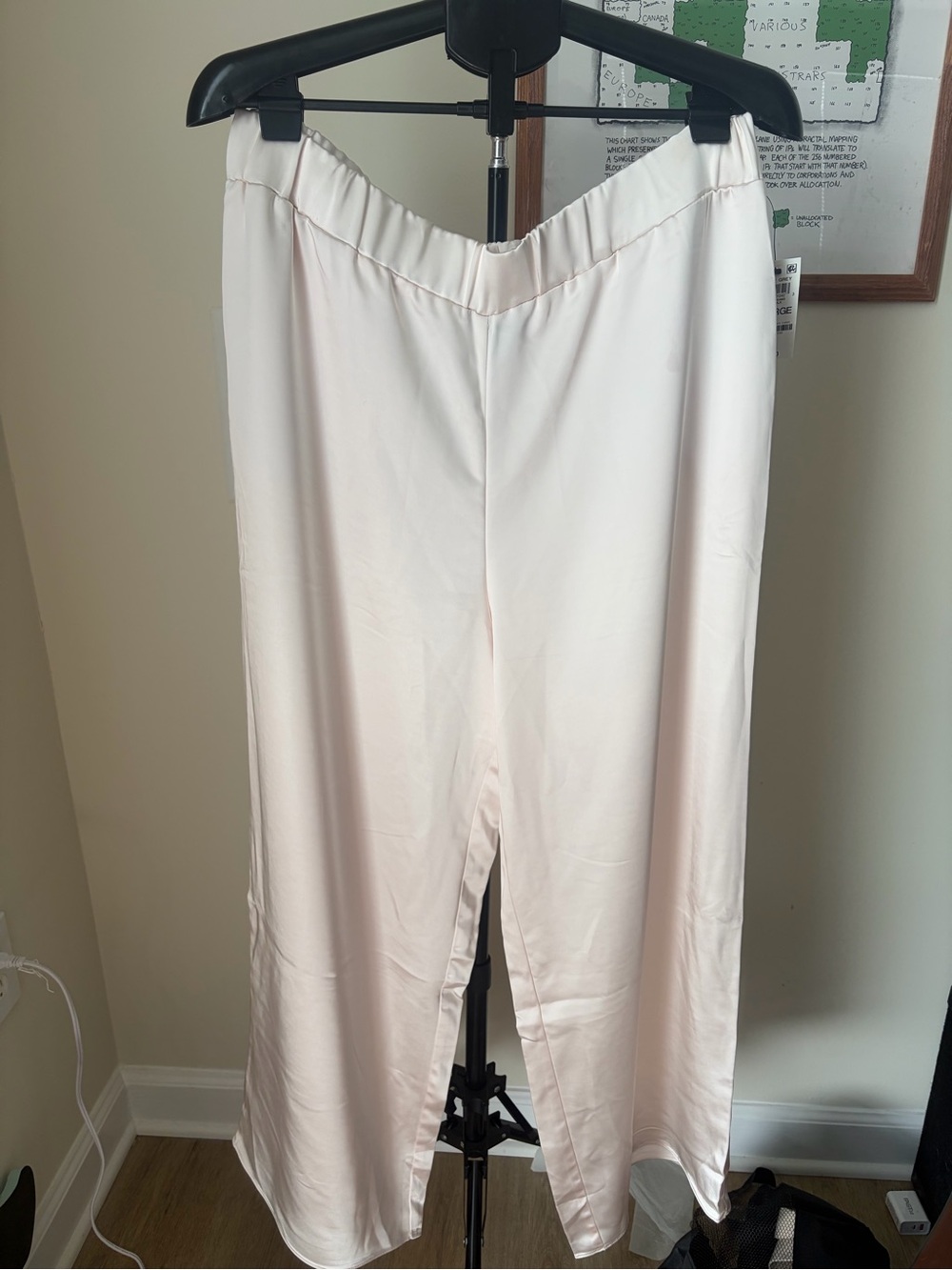NWT Alfani Oat Milk Wide Leg Pull-On Pants Sz XL